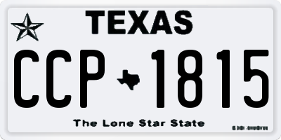 TX license plate CCP1815