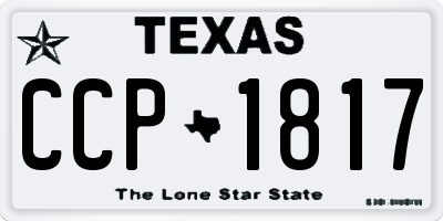 TX license plate CCP1817