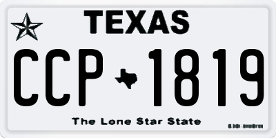 TX license plate CCP1819