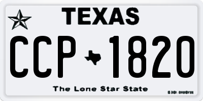 TX license plate CCP1820