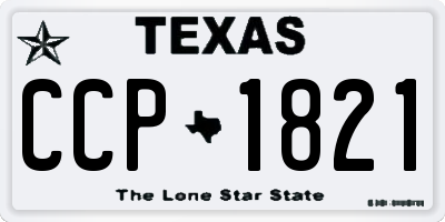 TX license plate CCP1821