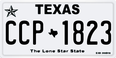 TX license plate CCP1823