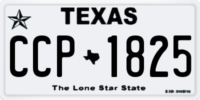 TX license plate CCP1825