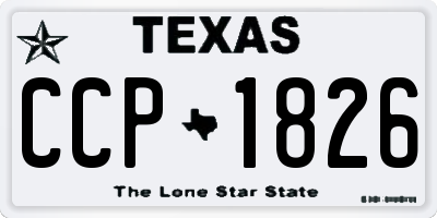 TX license plate CCP1826