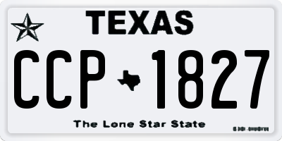 TX license plate CCP1827
