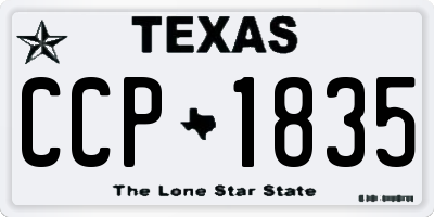 TX license plate CCP1835