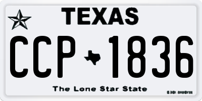 TX license plate CCP1836
