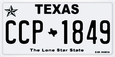 TX license plate CCP1849