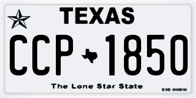TX license plate CCP1850