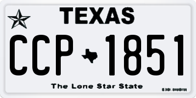 TX license plate CCP1851