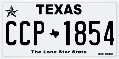 TX license plate CCP1854