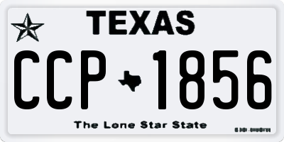 TX license plate CCP1856