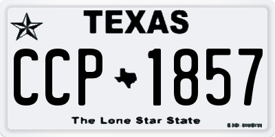 TX license plate CCP1857