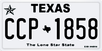 TX license plate CCP1858