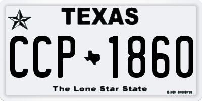 TX license plate CCP1860