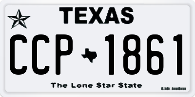 TX license plate CCP1861