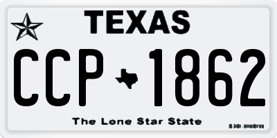 TX license plate CCP1862