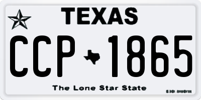 TX license plate CCP1865