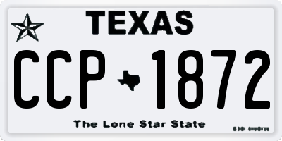 TX license plate CCP1872