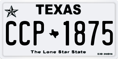 TX license plate CCP1875