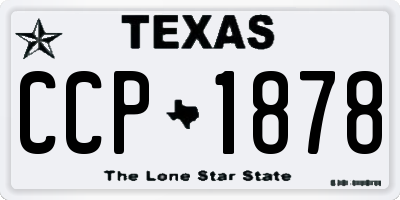 TX license plate CCP1878