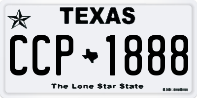 TX license plate CCP1888