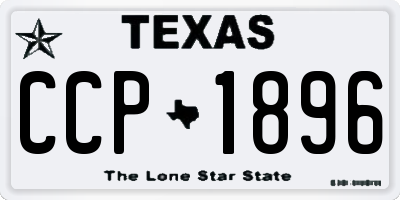 TX license plate CCP1896