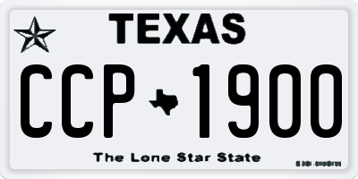 TX license plate CCP1900