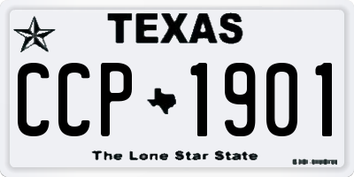 TX license plate CCP1901