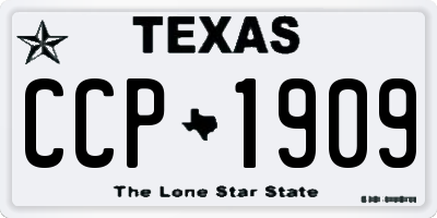 TX license plate CCP1909