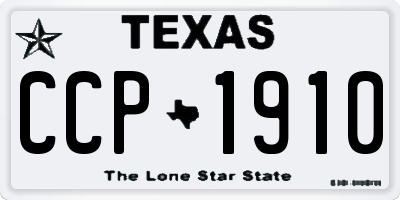TX license plate CCP1910