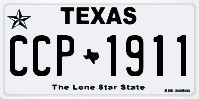 TX license plate CCP1911