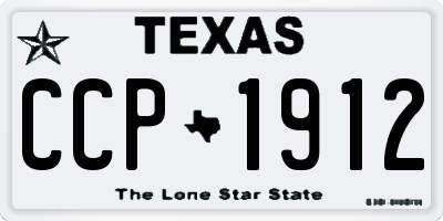 TX license plate CCP1912