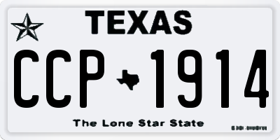 TX license plate CCP1914