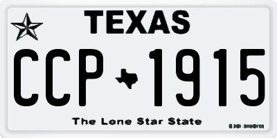 TX license plate CCP1915