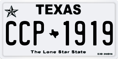TX license plate CCP1919