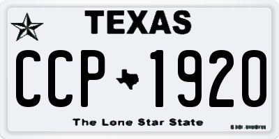 TX license plate CCP1920