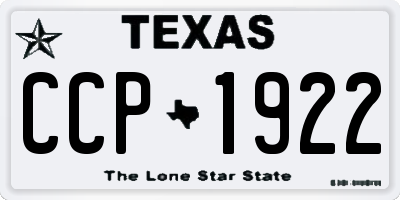 TX license plate CCP1922