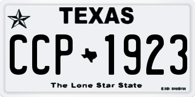 TX license plate CCP1923