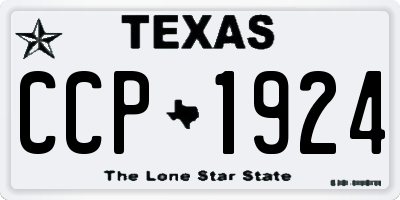 TX license plate CCP1924