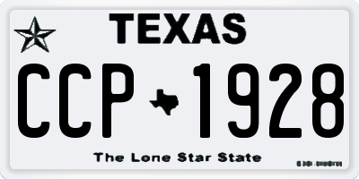 TX license plate CCP1928