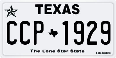 TX license plate CCP1929
