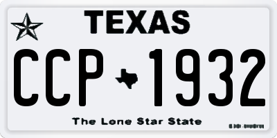 TX license plate CCP1932