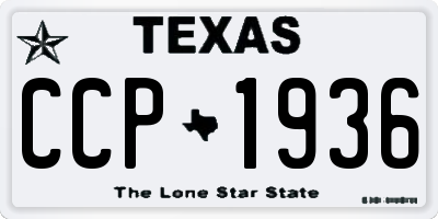 TX license plate CCP1936