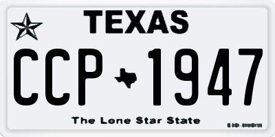 TX license plate CCP1947