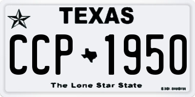 TX license plate CCP1950