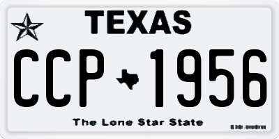 TX license plate CCP1956