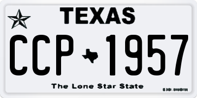 TX license plate CCP1957