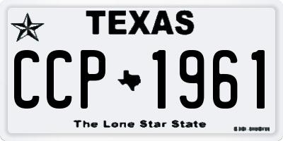 TX license plate CCP1961