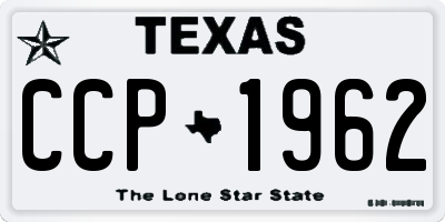 TX license plate CCP1962